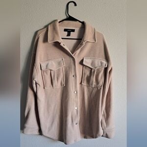 Forever 21 Cream Corduroy Shacket
